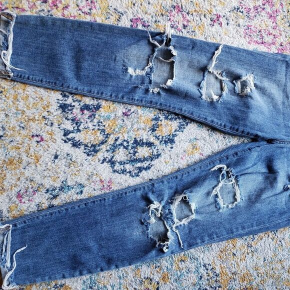 JOE'S Boyfriend Slim Crop Ripped Distressed Jeans in Kency Size 24 - Picture 5 of 15